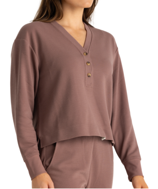 Women's Waffle Long Sleeve Henley